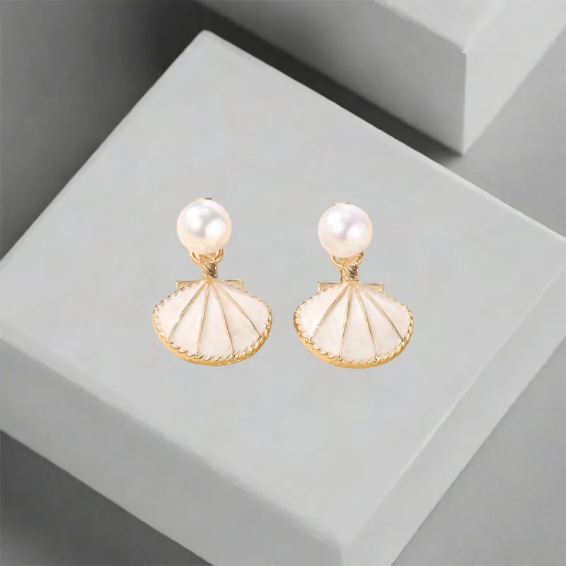 QIANFANGDAHUANGYE Oil Drip Earrings Women's-3