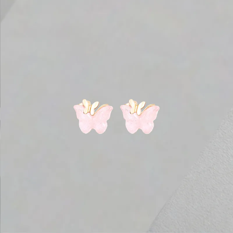 QIANFANGDAHUANGYE Resin S925 Sterling Silver Stud Earrings Women's-5