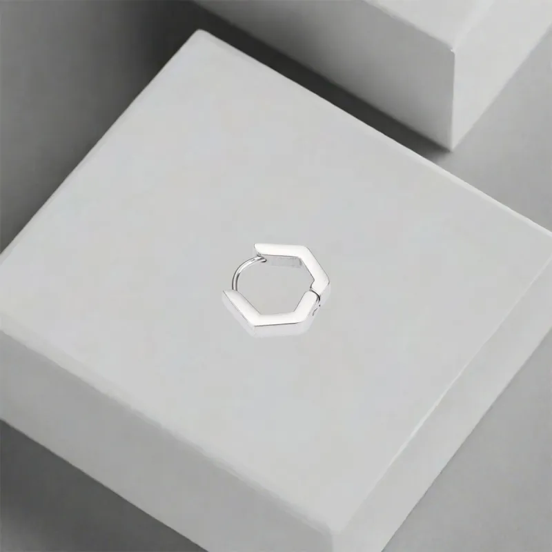 QIANFANGDAHUANGYE Titanium Steel Earrings Unisex-4