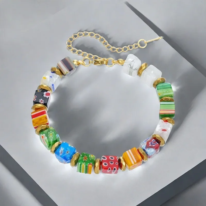 QIANFANGDAHUANGYE Glass Bracelets Women's-6