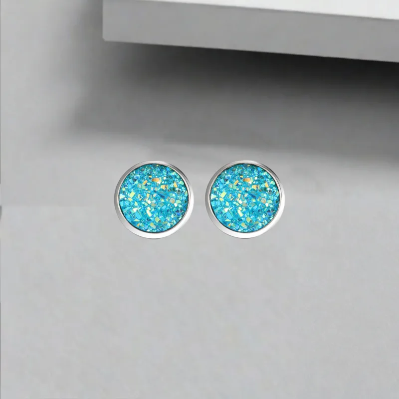 QIANFANGDAHUANGYE Zircon Stud Earrings Women's-4