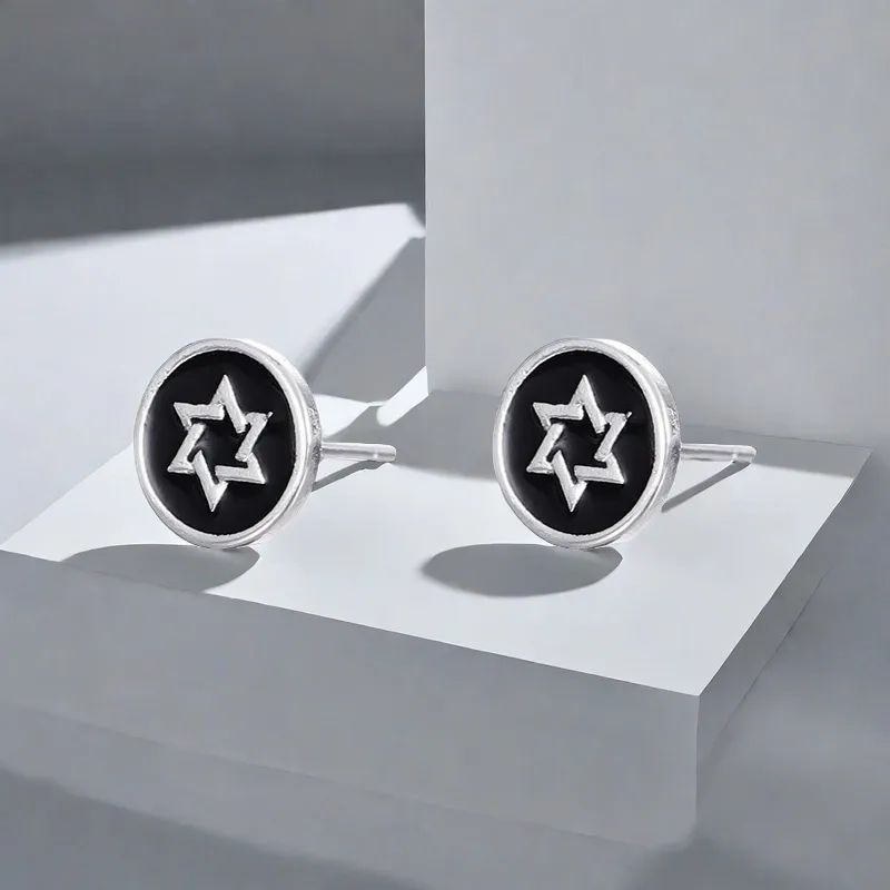 QIANFANGDAHUANGYE Alloy Stud Earrings Men's-6