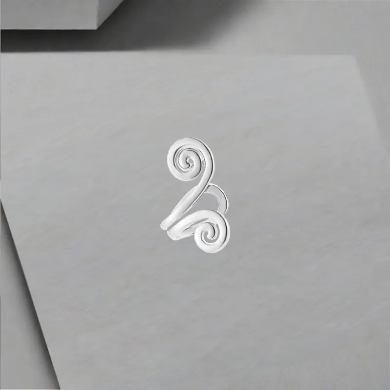 QIANFANGDAHUANGYE Titanium Steel Clip On Earrings Unisex-1