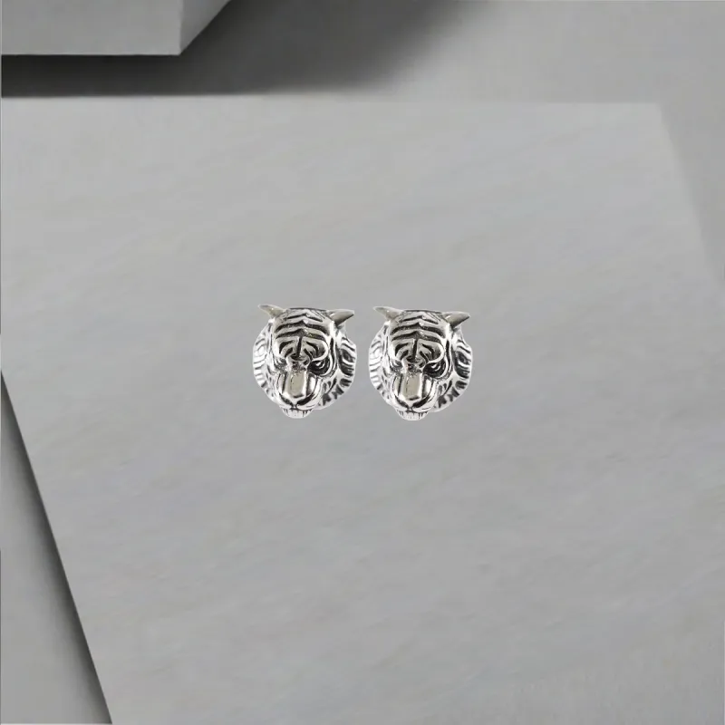 QIANFANGDAHUANGYE S925 Sterling Silver Stud Alloy Stud Earrings Men's-5