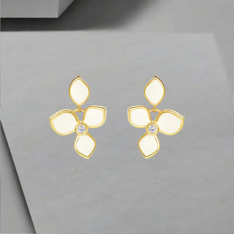 QIANFANGDAHUANGYE Zircon Earrings Women's-6