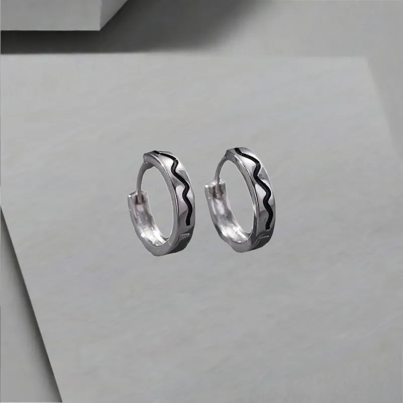 QIANFANGDAHUANGYE Titanium Steel Earrings Men's-2