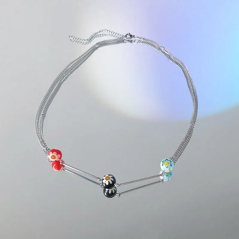 QIANFANGDAHUANGYE Titanium Steel Necklaces Women's-1