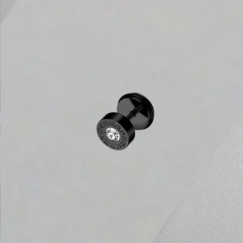 QIANFANGDAHUANGYE Zircon Stud Earrings Men's-2
