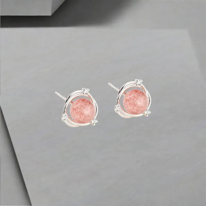 QIANFANGDAHUANGYE Zircon Stud Earrings Women's-5