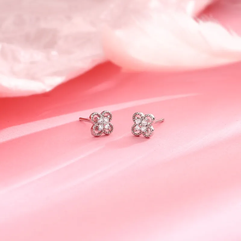 QIANFANGDAHUANGYE Zircon Stud Earrings Women's-1