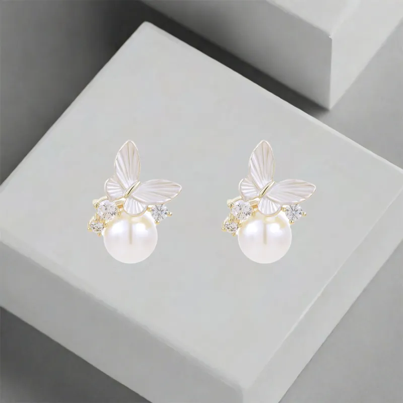 QIANFANGDAHUANGYE Alloy Stud Earrings Women's-3