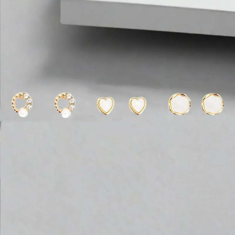 QIANFANGDAHUANGYE Alloy Stud Earrings Women's-3