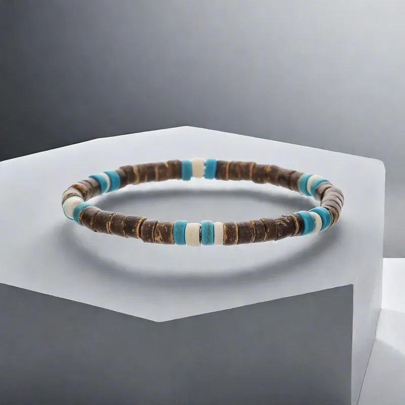 QIANFANGDAHUANGYE Coconut Shell Bracelets Unisex-3