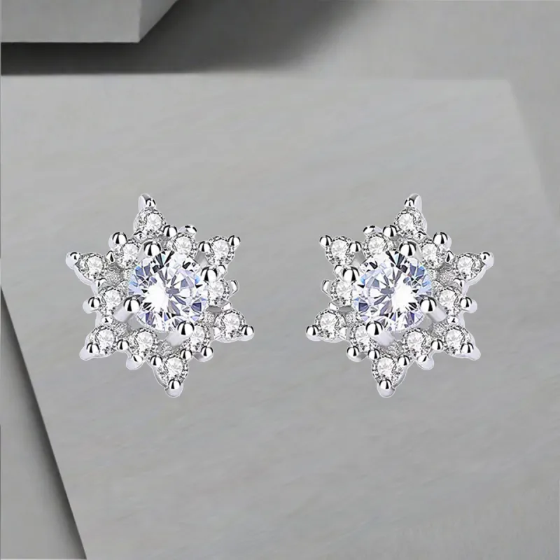 QIANFANGDAHUANGYE Zircon Clip On Earrings Women's-3