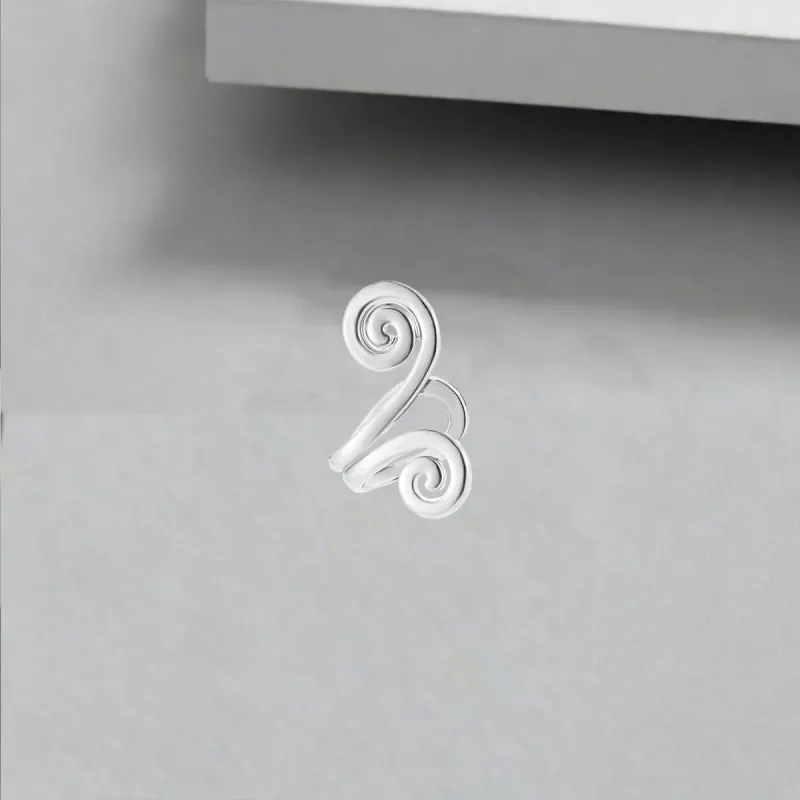 QIANFANGDAHUANGYE Titanium Steel Clip On Earrings Unisex-3