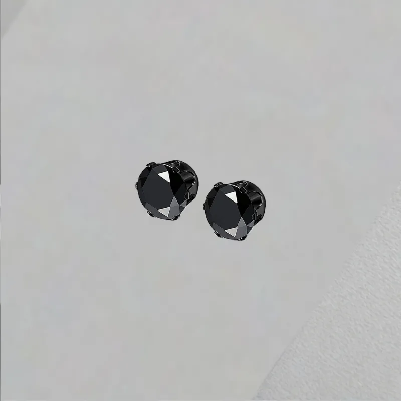 QIANFANGDAHUANGYE Zircon Clip On Earrings Men's-3