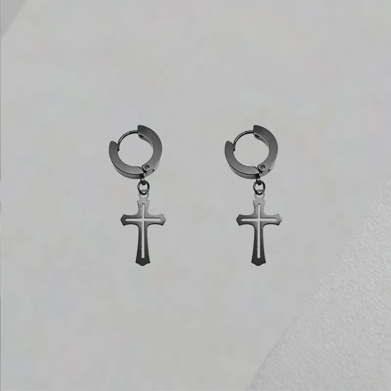 QIANFANGDAHUANGYE Alloy Earrings Unisex-4