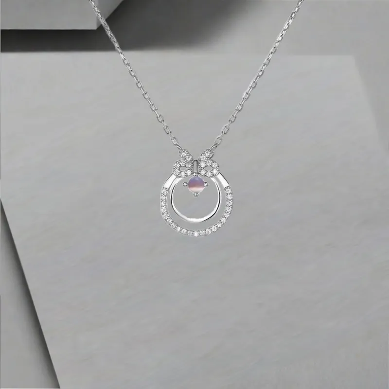 QIANFANGDAHUANGYE Zircon Necklaces Women's-3