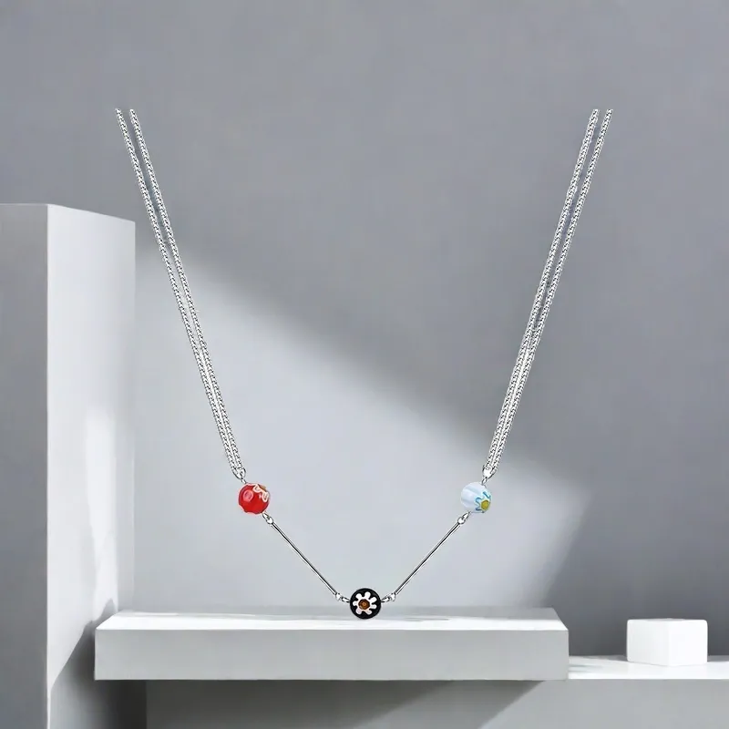 QIANFANGDAHUANGYE Titanium Steel Necklaces Women's-4