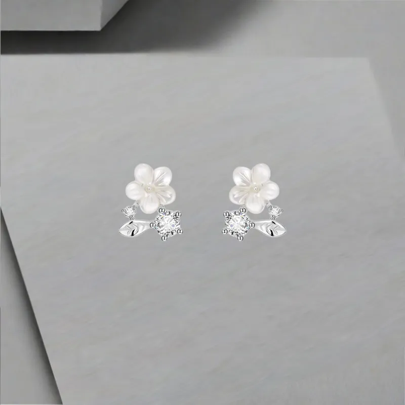 QIANFANGDAHUANGYE S925 Sterling Silver Stud With Zircon Stud Earrings Women's-4