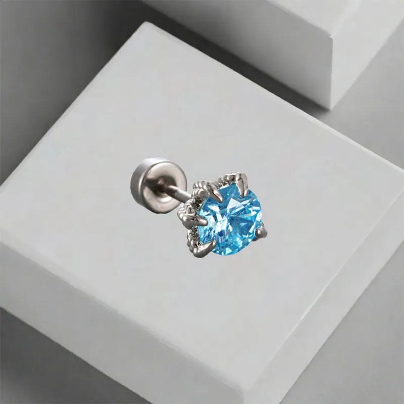 QIANFANGDAHUANGYE Zircon Stud Earrings Unisex-2