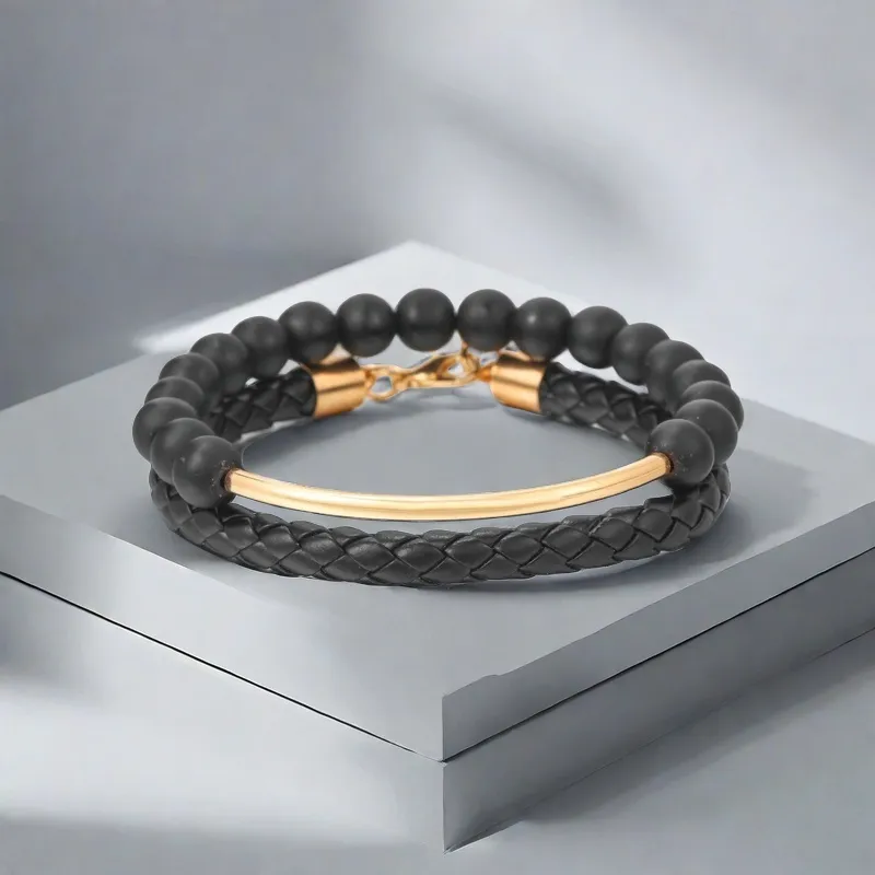 QIANFANGDAHUANGYE Resin Bracelets Men's-3