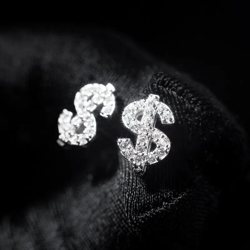 QIANFANGDAHUANGYE Zircon Stud Earrings Women's-1