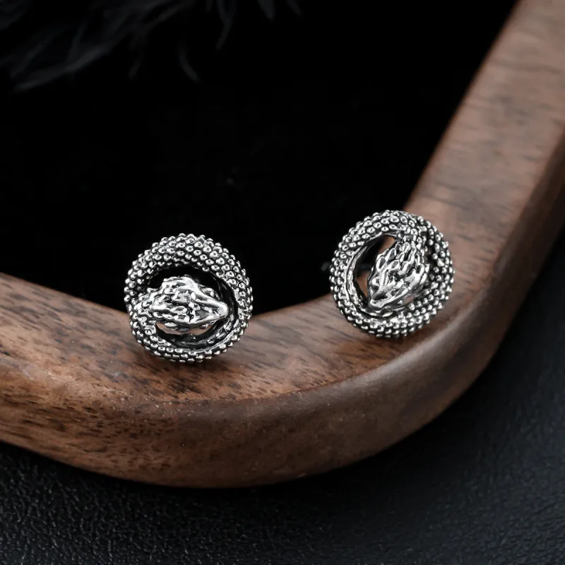 QIANFANGDAHUANGYE Alloy Stud Earrings Unisex-2