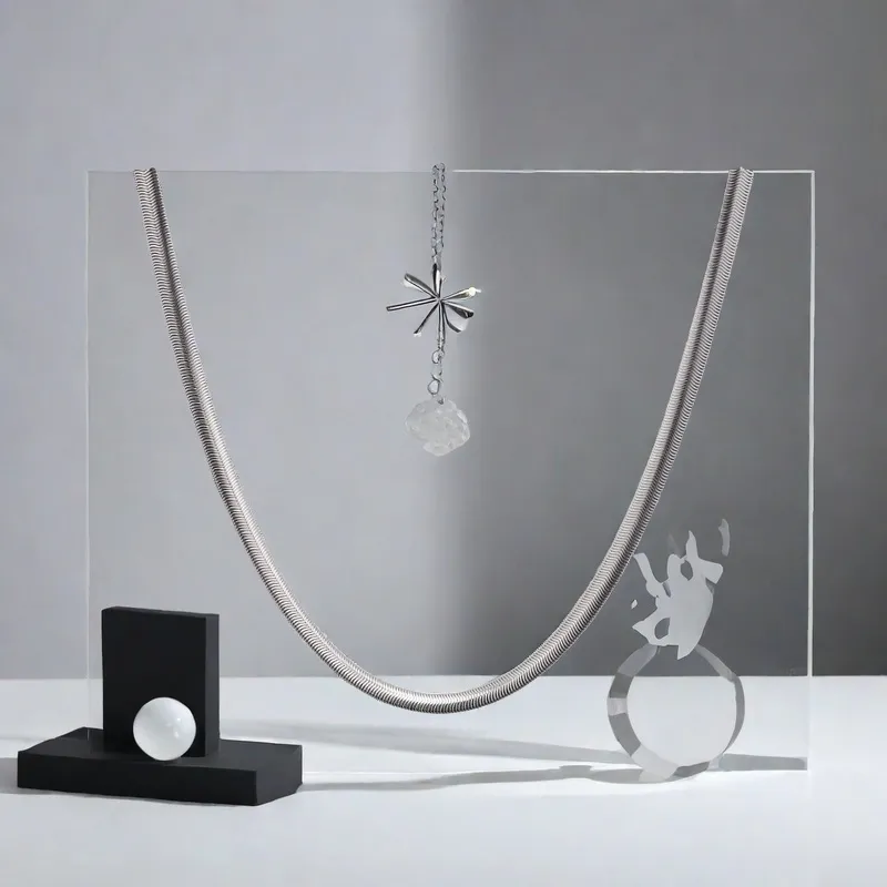 QIANFANGDAHUANGYE Alloy Necklaces Unisex-3