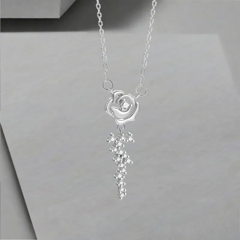 QIANFANGDAHUANGYE Zircon Necklaces Women's-3