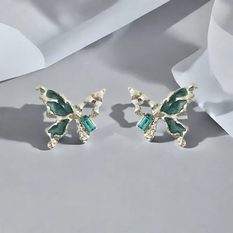 QIANFANGDAHUANGYE Oil Drip Stud Earrings Women's-6