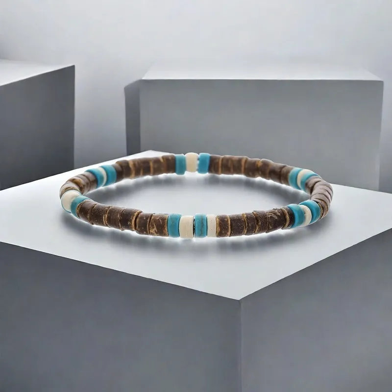 QIANFANGDAHUANGYE Coconut Shell Bracelets Unisex-5
