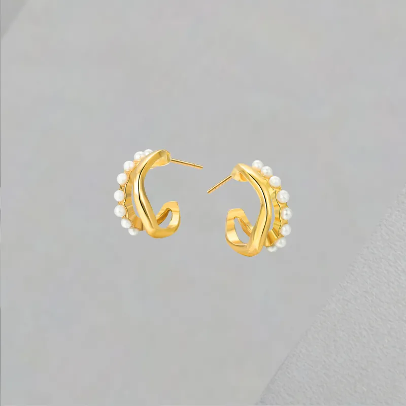 QIANFANGDAHUANGYE Alloy Stud Earrings Women's-2