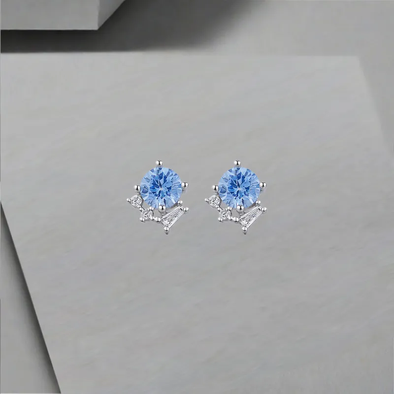 QIANFANGDAHUANGYE S925 Silver Alloy With Zircon Stud Earrings Women's-2