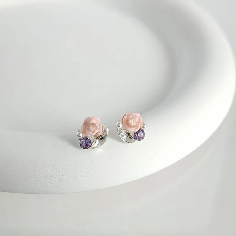 QIANFANGDAHUANGYE S925 Silver Stud Earrings Women's-2