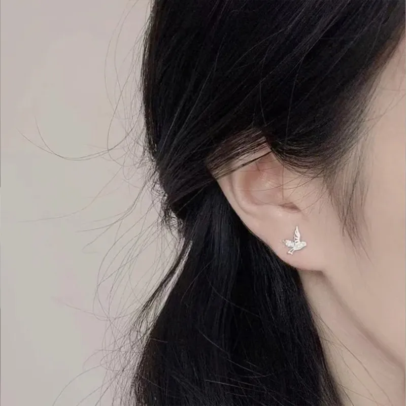 QIANFANGDAHUANGYE Zircon Stud Earrings Women's-1