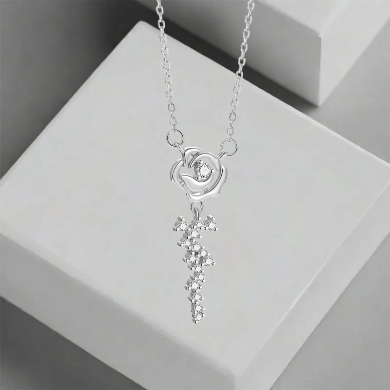 QIANFANGDAHUANGYE Zircon Necklaces Women's-4