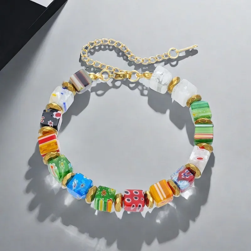 QIANFANGDAHUANGYE Glass Bracelets Women's-4