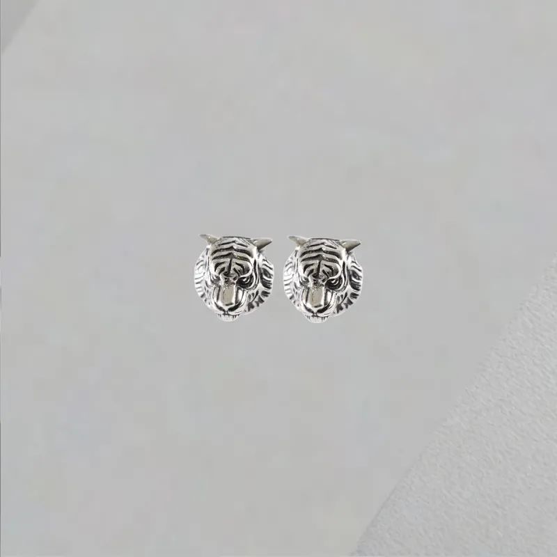 QIANFANGDAHUANGYE S925 Sterling Silver Stud Alloy Stud Earrings Men's-4