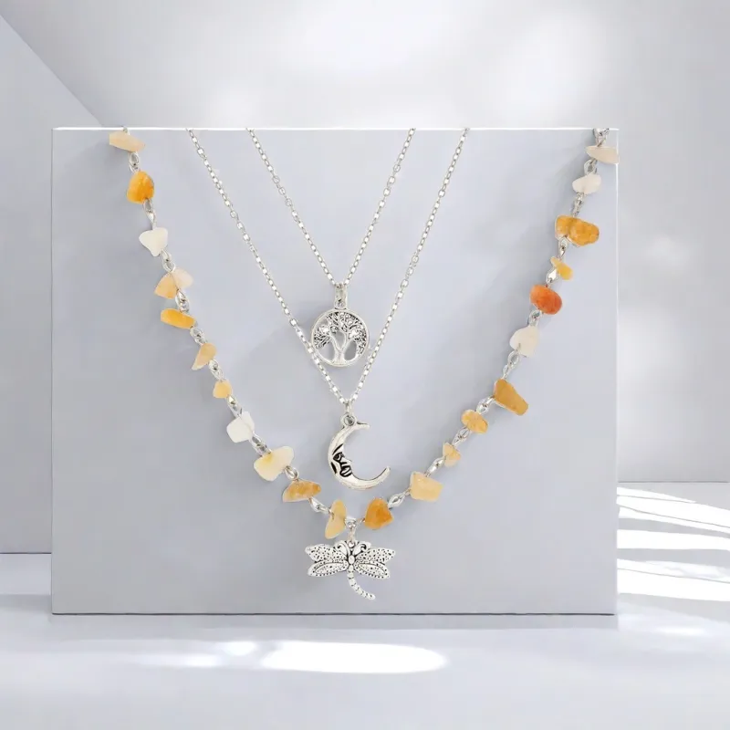 QIANFANGDAHUANGYE Stones Necklaces Women's-3