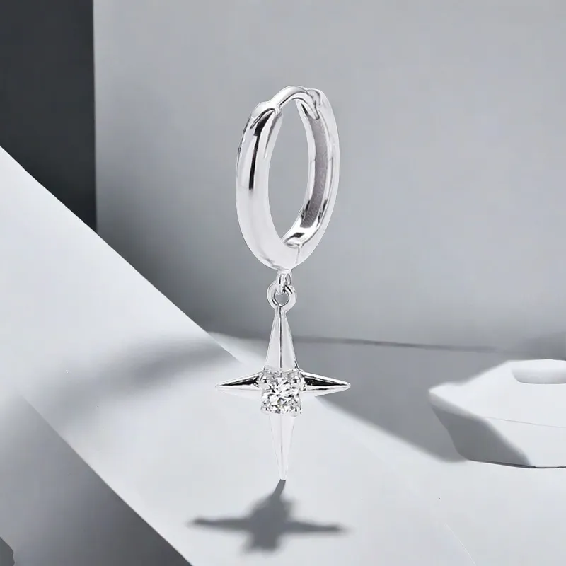 QIANFANGDAHUANGYE Zircon Earrings Unisex-2