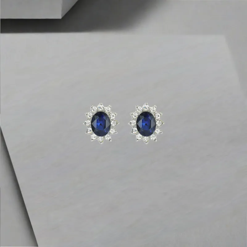 QIANFANGDAHUANGYE Zircon Stud Earrings Women's-2