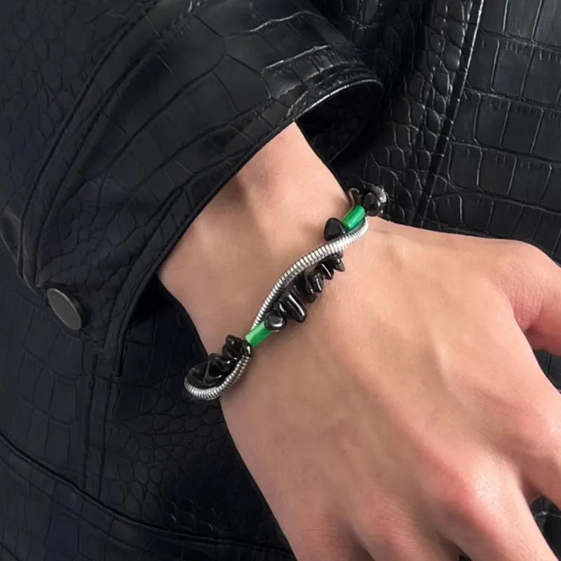 QIANFANGDAHUANGYE Titanium Steel Bracelets Men's-1