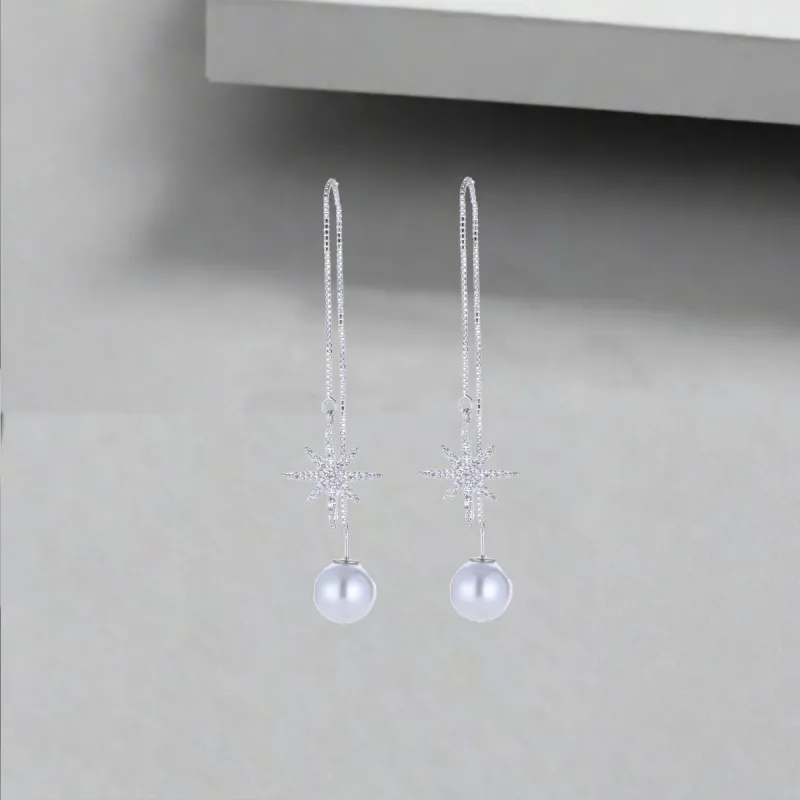 QIANFANGDAHUANGYE Alloy Drop Earrings Women's-4