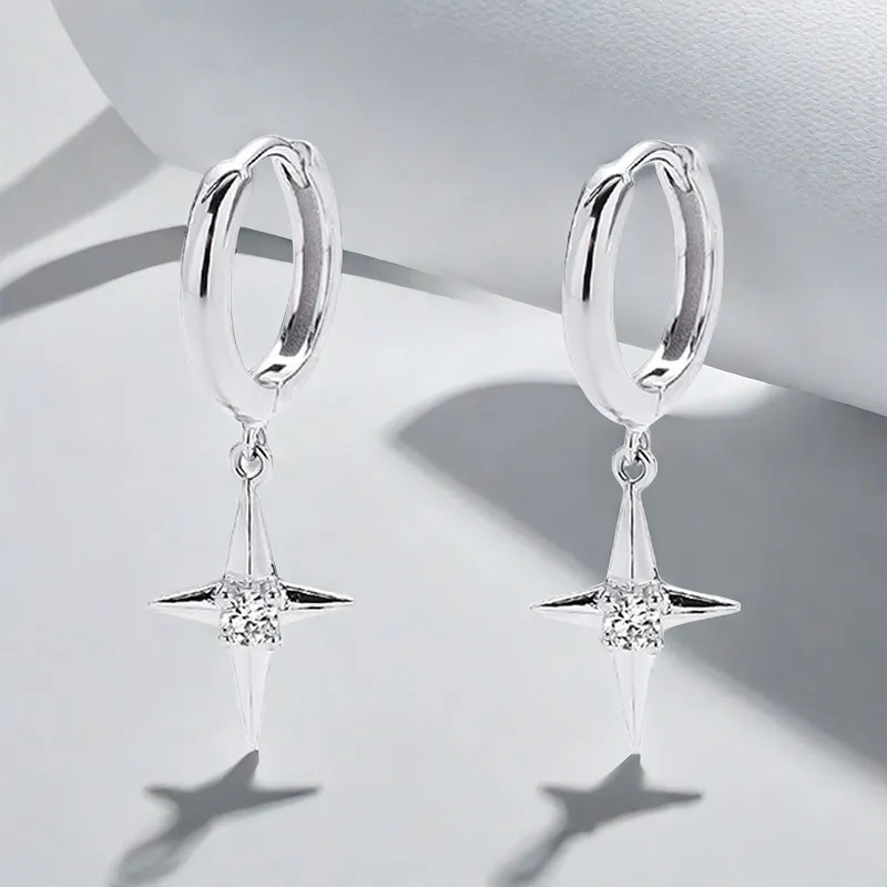 QIANFANGDAHUANGYE Zircon Earrings Unisex-10