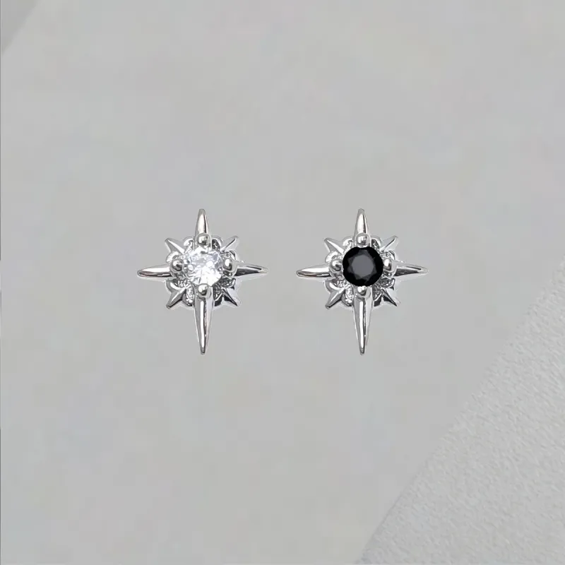 QIANFANGDAHUANGYE 925 Sterling Silver Stud Earrings Unisex-2