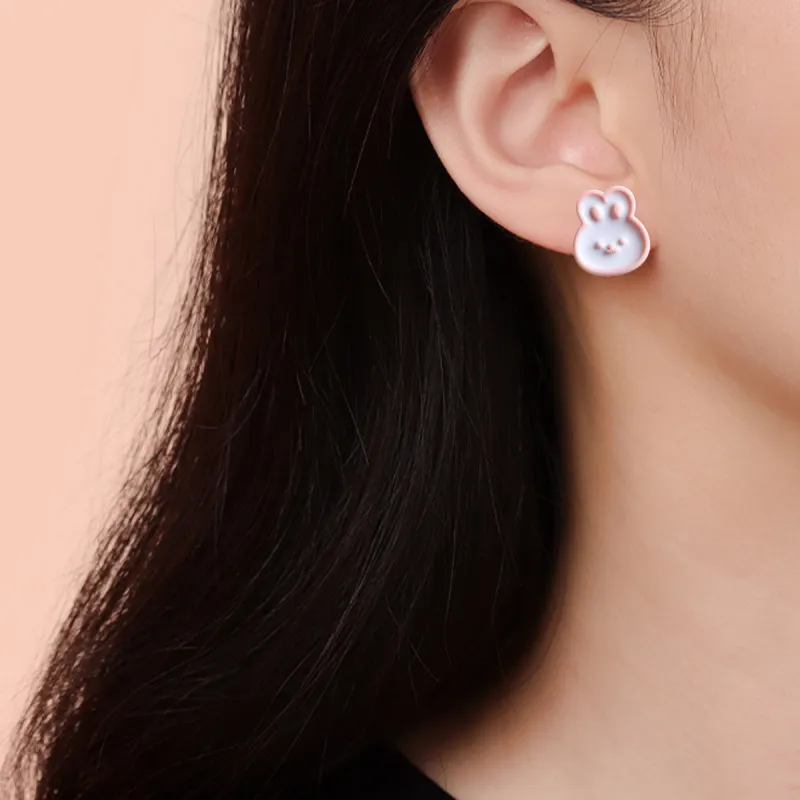 QIANFANGDAHUANGYE Oil Drip Stud Earrings Women's-1