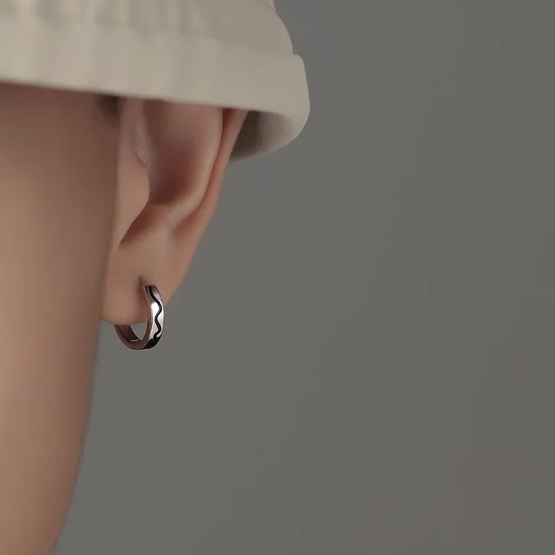 QIANFANGDAHUANGYE Titanium Steel Earrings Men's-1