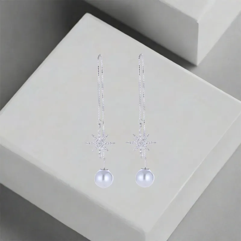QIANFANGDAHUANGYE Alloy Drop Earrings Women's-3
