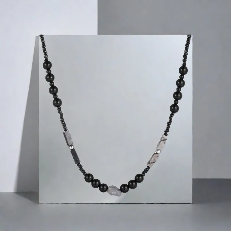 QIANFANGDAHUANGYE Resin Necklaces Men's-5